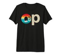 Op Ocean Vintage Pacific Ocean Beach Sun Palm Trees Retro Camiseta Premium