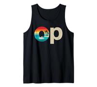 Op Ocean Vintage Pacific Ocean Beach Sun Palm Trees Retro Camiseta sin Mangas