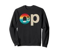 Op Ocean Vintage Pacific Ocean Beach Sun Palm Trees Retro Sudadera