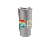 Op Ocean Vintage Pacific Ocean Beach Sun Palm Trees Retro Vaso térmico de acero inoxidable de doble pared