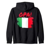 Opa! Funny Traditional Greek Italian Flag Quote Sudadera con Capucha