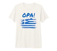 Opa! Funny Traditional Greek Party Quote & Flag of Greece Camiseta Premium