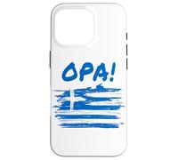 Opa! Funny Traditional Greek Party Quote & Flag of Greece Carcasa para iPhone 16 Pro