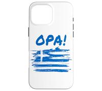 Opa! Funny Traditional Greek Party Quote & Flag of Greece Carcasa para iPhone 16 Pro MAX