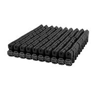 Opaeroo Cerraduras de Gancho de Clavija Stop Lock 100pcs plástico Rojo Stop Locks Retail Peg Hook Security Locks Pegboard Peg Locks Retail Security Display Hook Lock 6mm Black
