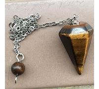Opal Aventurine Goldstone Blue Sand Crystal Opal CornalianPendulum Colgante de cuentas 1Pcs 8"-Tiger Eye C8722
