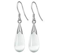 Opal Drop Jewelry - Juego de pendientes de plata 925 para mujer, tres piercings