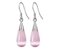Opal Drop Jewelry - Juego de pendientes de plata 925 para mujer, tres piercings