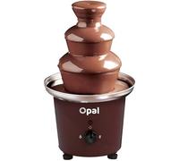 Opal Juego de fondue de fuente de chocolate de acero inoxidable de gran tamaño, 0.9L 100W, máquina eléctrica de 3 niveles con base de olla de fusión en caliente