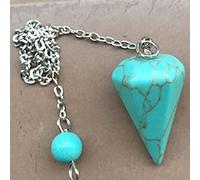 Ópalo Aventurina Goldstone Azul Arena Cristal Ópalo CornalinaPéndulo Colgante de cuentas 1Pcs 8"-Howlite C8721
