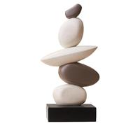 Opaltool Estatua de Resina, Escultura Abstracta Moderna Equilibrada Dormitorio Oficina Estantería Librería, Regalos para Buena Suerte, Salud y Fuerza