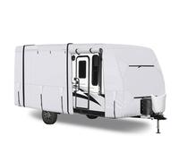 Opaltool Funda Protectora para Autocaravana, 420D Heavy Duty Cubierta de Caravana para 18ft-20ft, Funda de Caravana con Tongue Jack Cover, Cremallera Lateral Derecha, Correas a Prueba de Viento