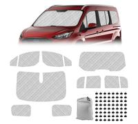 Opaltool Oscurante Termico Interno per 2012-2022 Ford Tourneo Connect, 12 Pezzi Parasole per Parabrezza Resistenti ai Raggi UV per la Privacy e il Controllo Della Temperatura