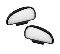 Opaltool Paquete de 2 espejos de punto ciego de gran angular para automóviles, espejo auxiliar ajustable de 360 grados, espejo retrovisor lateral curvado universal para coche, camión, SUV, RV