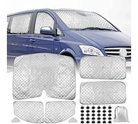 Opaltool Parasol para Parabrisas para 2003-2014 Mercedes-Benz Vito II W639/Viano, 7 PCS Juego de Parasol Térmico Interno, Bloquea Rayos UV, Ofrece Privacidad y Protección Solar Eficaz