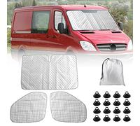 Opaltool Parasol para Parabrisas para Mercedes Sprinter 2006-2018, 3 PCS Juego de Parasol Térmico Interno, Bloquea Rayos UV, Ofrece Privacidad y Protección Solar Eficaz