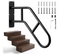 Opaltool Pasamanos Escalera de Pared, Pasamanos de Acero Inoxidable en Forma de U para Escalones de 1 a 3 Escalones, Barras de Agarre para Personas Mayores, Pasamanos para Garaje, Porche y Jardín