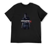 Opand Uncharted 4 A Thief'S End Game Unisex 100% Cotton Short-Sleeve T-Shirts Black XXXL