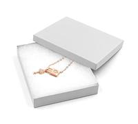 opaprain Cajas de regalo blancas de cartón para joyas, paquete de 10 unidades de 6 x 5 x 1 pulgadas, se aplica a mostrar collares, anillos, pulseras, aretes..