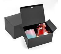 opaprain Paquete de 10 cajas de regalo negras de 9 x 6 x 4 pulgadas con tapa, papel reciclable adecuado para bodas, festivales, regalos, graduación, cumpleaños