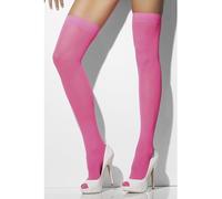 Medias De Tiro Alto Neón Rosa Para Damas Disfraz De Adulto