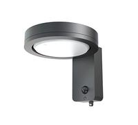 OPASOLAR Lámpara de pared solar LED de 3200 lm, ángulo ajustable, sensor de movimiento inalámbrico PIR, IP65 impermeable, vigilante nocturno, fácil de instalar en la puerta principal, jardín, patio,