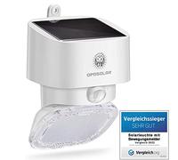 OPASOLAR Luces LED solares de pared de 2000 lm, seguridad familiar, sensor de movimiento inalámbrico PIR con gran angular de 120, impermeable IP65, luces fáciles de instalar para puerta delantera