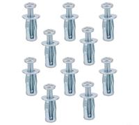 Opatiny 10 anclajes de pared huecos M5/M6, acero al carbono galvanizado para tuercas de pétalo con pernos para placas de metal huecas, paneles de yeso y paneles de aluminio (M5)