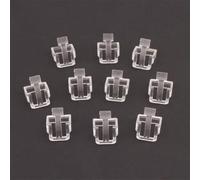 Opatiny 10 cierres de cubierta protectora RJ45, plástico para hebilla de cabeza de cristal para reparación de cables de red, resistente a los golpes para conectores Ethernet, negro y transparente