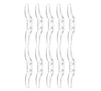 Opatiny 10 ganchos ciegos de plástico blanco, soportes minimalistas para cable de cortina para el hogar, barco y toldo, instalación rápida