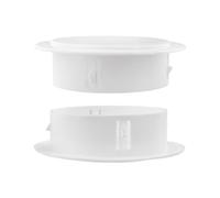 Opatiny 2 cubiertas decorativas para agujeros de pared de 100 mm para aire acondicionado, cubierta protectora de ventilación en color blanco, plástico PP para agujeros de 100-109 mm