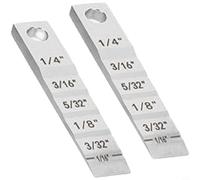 Opatiny 2130 Medidor escalonado de cuña de espaciado de tuberías pequeñas, soldadura de acero al carbono con 6 niveles para control preciso de brechas y eliminación de escoria, paquete de 2