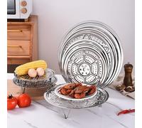 Opatiny 304 - Bandeja de vapor de acero inoxidable para rejilla redonda con bordes lisos para cocinar rápidamente pan tostado en olla a presión, 15-39 cm