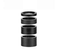 Opatiny 3K - Espaciador de auriculares de fibra de carbono mate de 286 mm para vástago de horquilla de bicicleta, junta elevadora, altura personalizada del manillar, para color negro (paquete de 3)