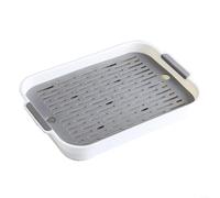 Opatiny Bandeja de arena para mascotas con rejilla extraíble, caja de inodoro de plástico ABS para conejo, cobaya, hámster, chinchilla, hurón, diseño de esquina lisa (F)