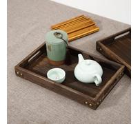 Opatiny Bandeja decorativa de madera para mesa de café otomana, creativa y práctica