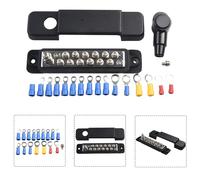 Opatiny Bloque de distribución de energía de barra colectora de 12 puntos de 12 V CC, corriente máxima de 180 A, construcción de ABS y aleación de zinc, automotriz, RV, para cableado marino y de barco