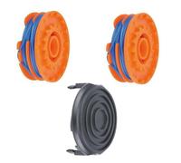 Opatiny Bobina de repuesto y cubierta de tapa para recortadoras de cuerda Ozito LTR529U Worx WG119E, paquete de 2 con línea de recortadora de 1,5 mm