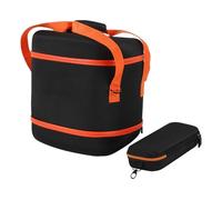Opatiny Bolsa de almacenamiento EVA para Partybox Encore 2 con compartimento para micrófono, 33,5 x 28 x 36 cm, espaciosa funda protectora en negro, gris, negro y naranja