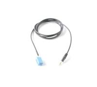 Opatiny Cable AUX para coche Blaupunkt, adaptador de entrada auxiliar de 8 pines a 35 mm, chapado en oro, 150 cm para conexión de reproductor de música de cable negro