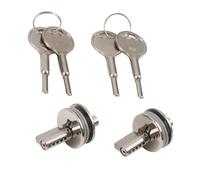 Opatiny Cerradura de puerta corrediza de cristal con llaves, vitrina de aleación de zinc para gabinete de joyería, archivador, vitrina, 16 mm de diámetro interior, color plateado