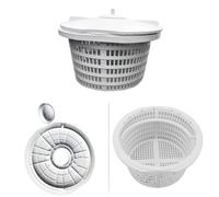 Opatiny Cesta de filtro de hormigón de 2 pulgadas con gancho, construcción de plástico duradero, colección de desechos de gran capacidad para una filtración eficiente de la piscina, compatible con