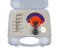 Opatiny Cortador de agujeros ajustable de 4 a 12 mm para azulejos de vidrio, guía de núcleo, mármol, acero inoxidable y construcción de plástico