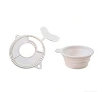 Opatiny Cubierta de silicona para tazón mezclador de 4.5 a 5 cuartos de galón, mezclador de soporte inclinable, tapa protectora y antipolvo para cuencos de acero inoxidable, azul (blanco)