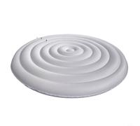 Opatiny Cubierta inflable ajustable para bañera de 128 cm a 180 cm, tapa térmica de PVC para jacuzzis redondos, accesorio de spa al aire libre de nergética (blanco sin H)