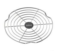 Opatiny Estante de acero inoxidable para cocinar al vapor, soporte de cocina multinivel de 16 a 28 cm para ollas, sartenes y woks, salvamanteles y soporte para ollas (16 cm)