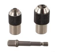 Opatiny Extractor de grifo ajustable y juego de enchufes con adaptador de 3/8 pulgadas, mano de acero para sujeción y sujeción del grifo, 2/3 piezas negro plateado (C)