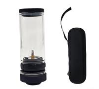 Opatiny Farol de camping de gas con bolsa de almacenamiento, portátil, de metal, cristal, para senderismo, pesca, requiere encendedor separado (blanco) (sin caja de gas negro)