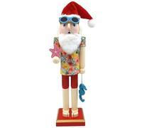 Opatiny Figura de Papá Noel cascanueces de madera de 15 pulgadas para decoración de mesa de Navidad, decoración festiva pintada a mano, 38 x 10 x 9 cm
