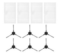 Opatiny Filtros de repuesto y cepillos laterales Vexilar para W7 W9 W11 W15 para aspiradoras robot Cleanova, resistentes para accesorios de nailon de plástico, limpieza profunda, paquete de 4 filtros